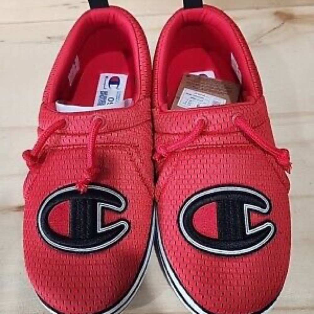 Champion Red Sneakers Slip-On Mesh
